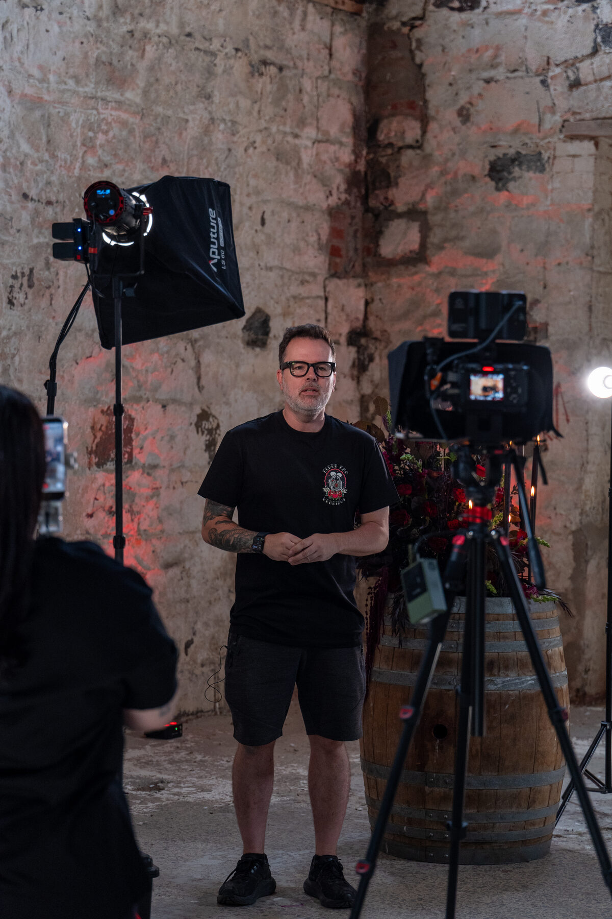 Moody editorial wedding photography